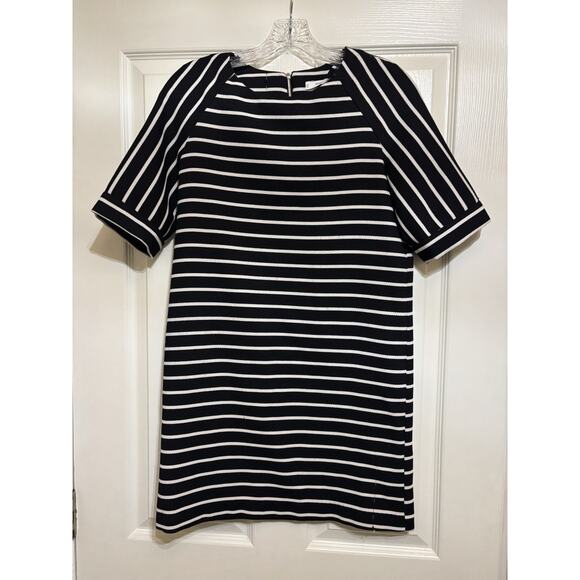 Mango Striped Shift Midi Black and White Dress Size 4 casual workwear - Picture 1 of 4